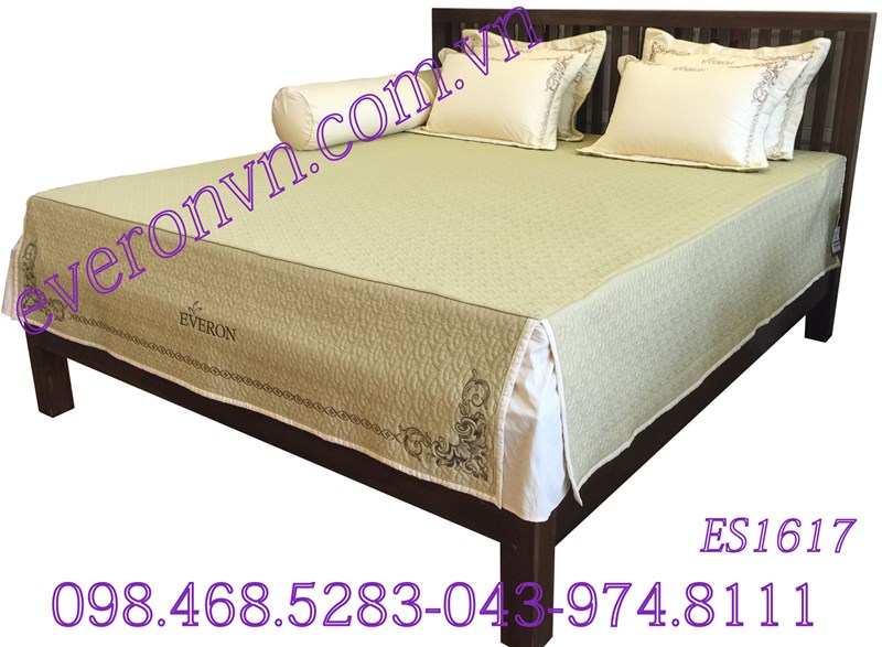 bộ chăn ga gối everon màu xanh cốm es 1617