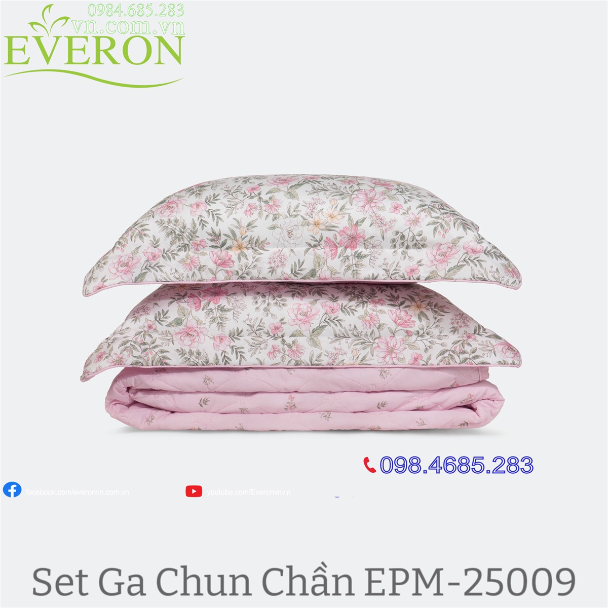 bộ ga chần chăn ga gối Everon EPM-25009