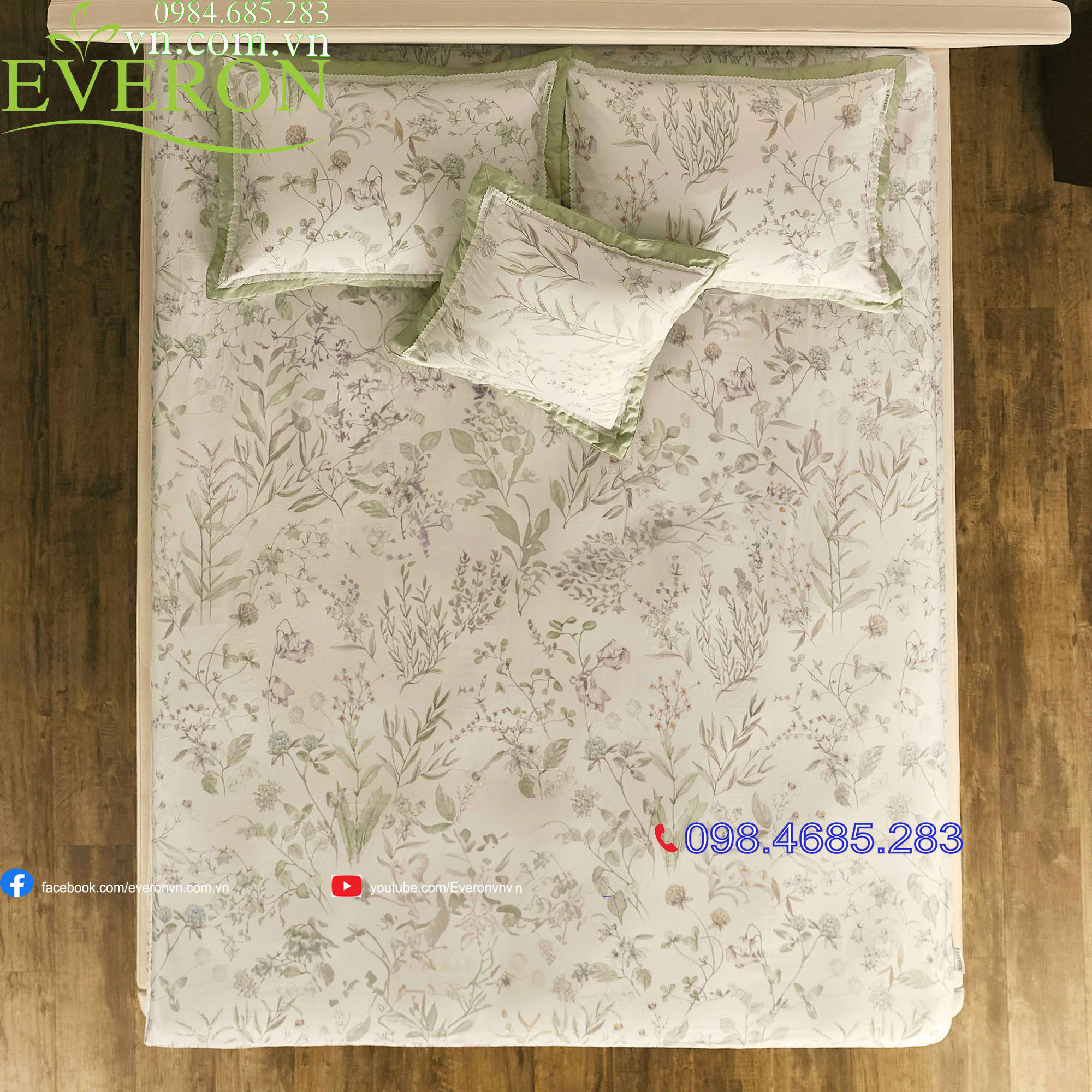 Bộ chăn ga gối Everon EPC-26014 – Sách Hoa