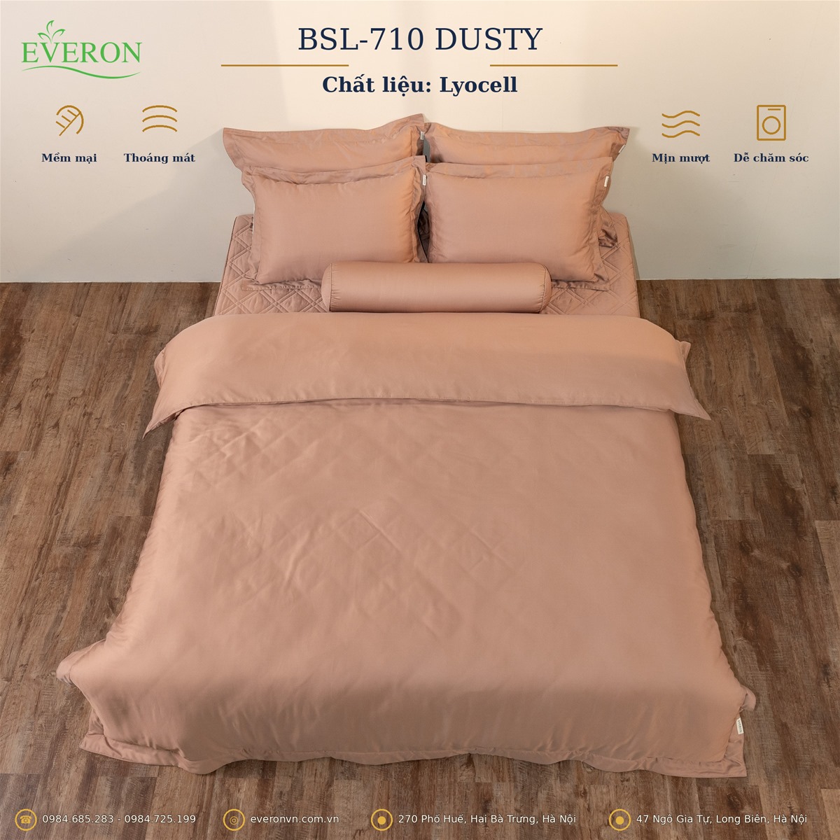 Bộ Chăn Ga Everon BSL-710 Dusty