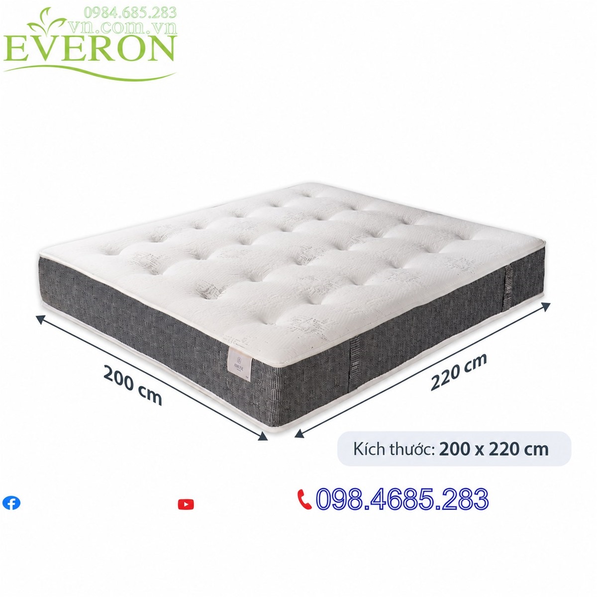 Đệm Lò Xo Everon Kích Thước 2mx2m2
