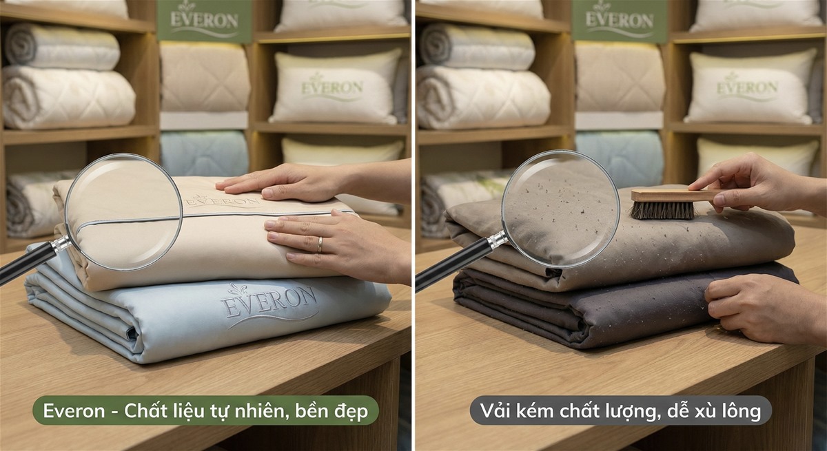 Chăn ga gối Everon có bị xù lông không?