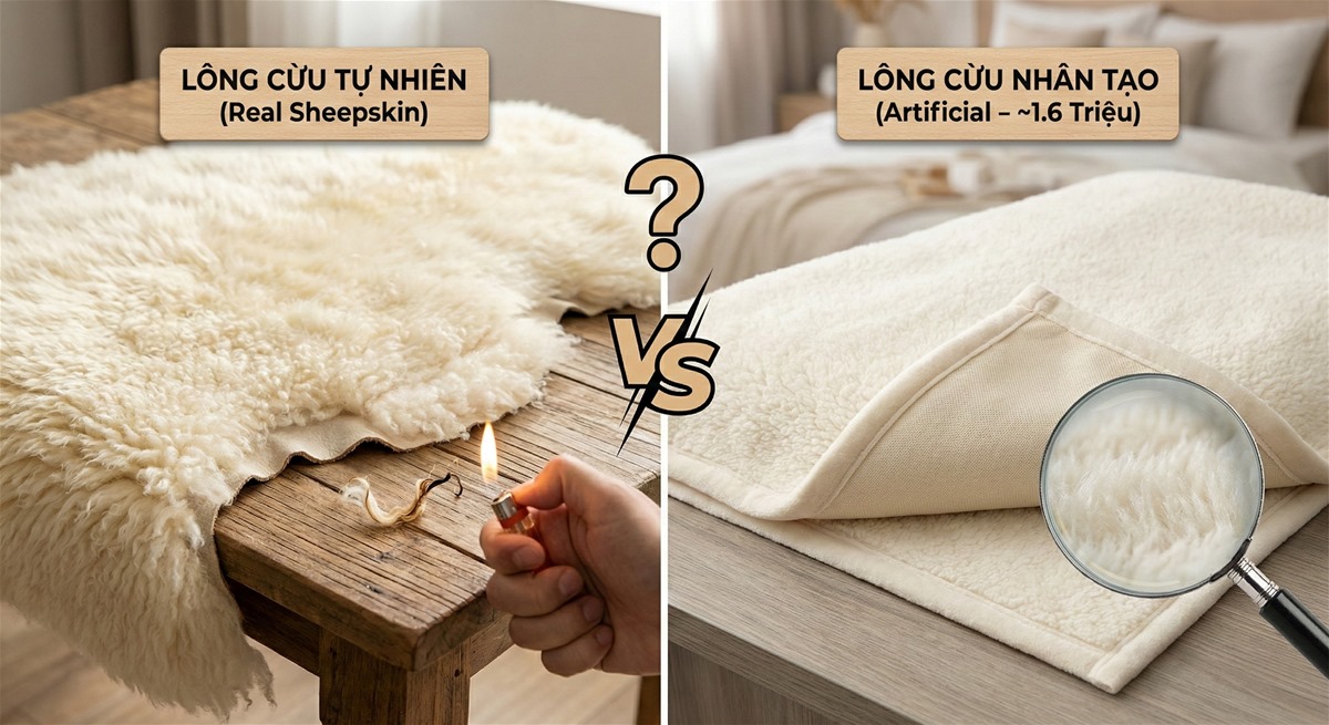 chăn lông cừu nhân tạo