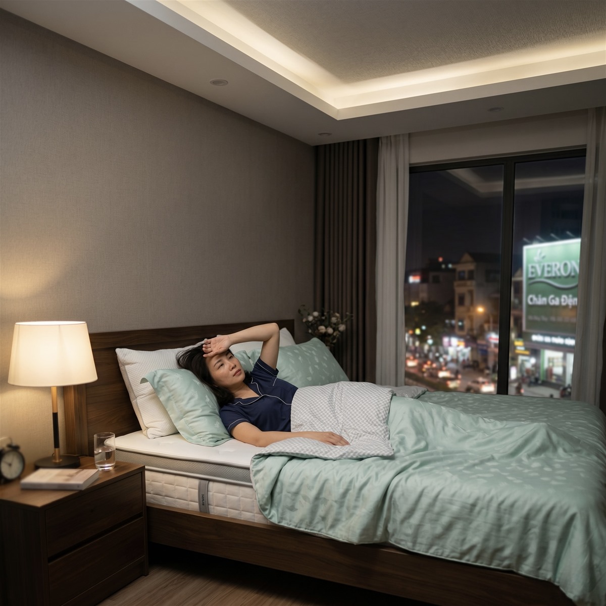 Chọn Chăn Ga Đệm Cho Phụ Nữ Hay Bị Bốc Hỏa Ban Đêm