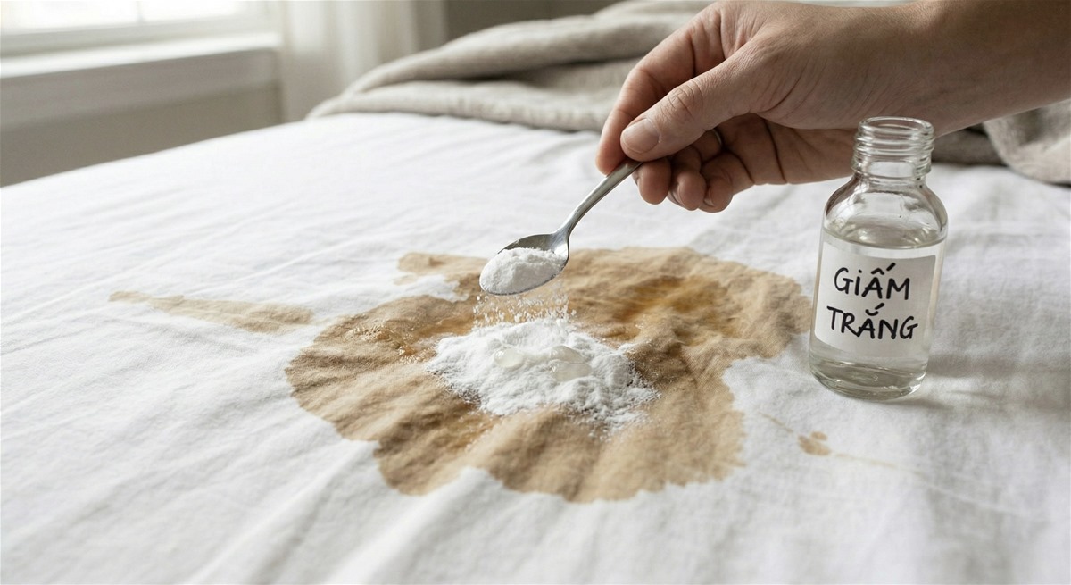 Sử dụng hỗn hợp Giấm trắng và Baking Soda