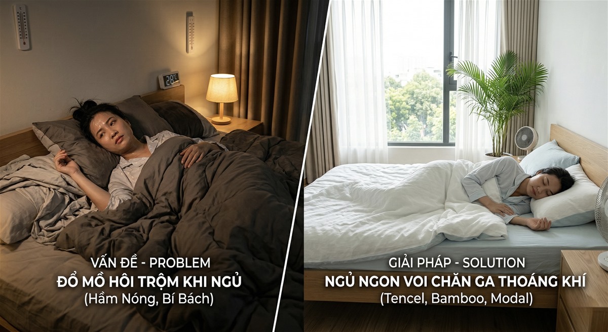 Nguyên Nhân Và Cách Chọn Chăn Ga Đệm Khắc Phục Hiệu Quả