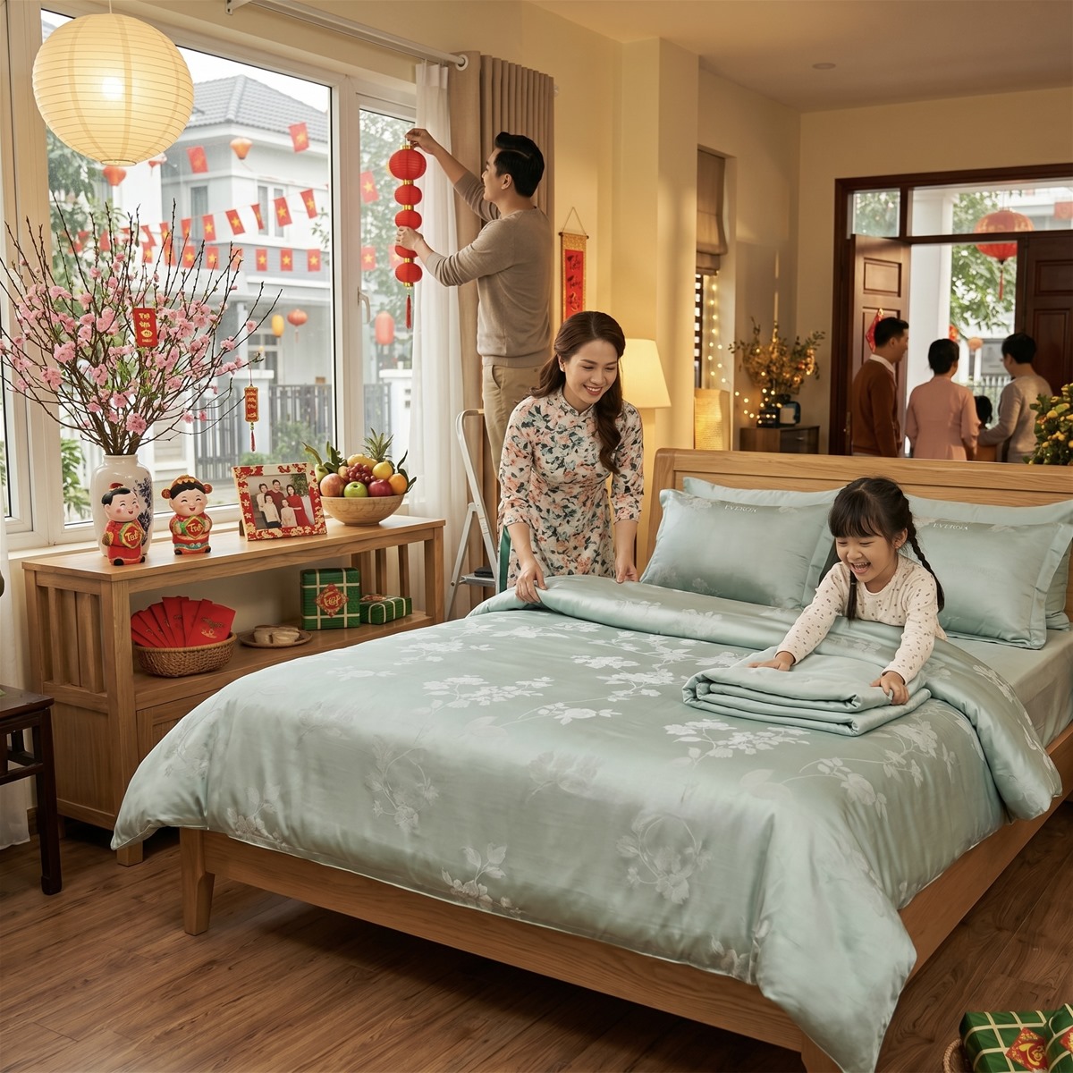 dọn dẹp chăn ga đệm cuối năm đúng cách