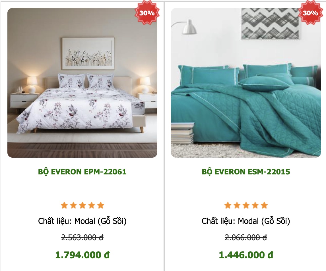 Hàng giảm giá Everon