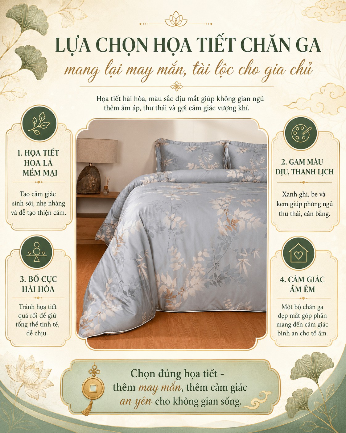 Cách lựa chọn họa tiết chăn ga