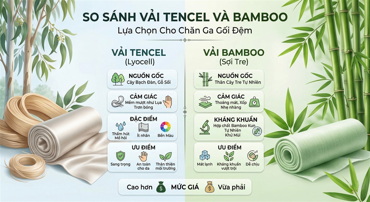 Tencel và Bamboo khác nhau như thế nào