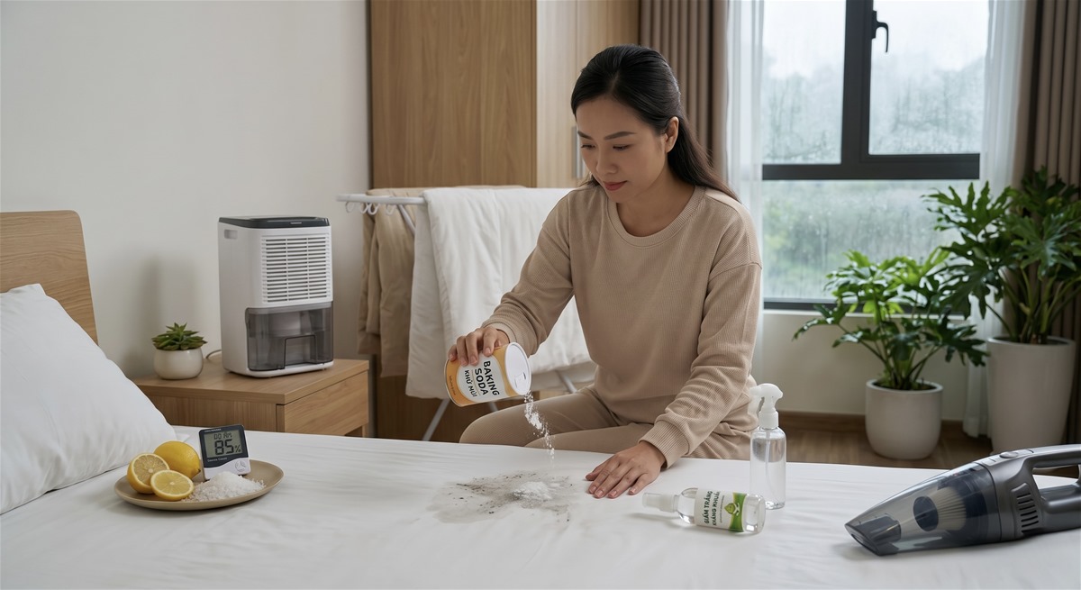 Cách Khử Nấm Mốc Và Mùi Hôi Trên Chăn Ga