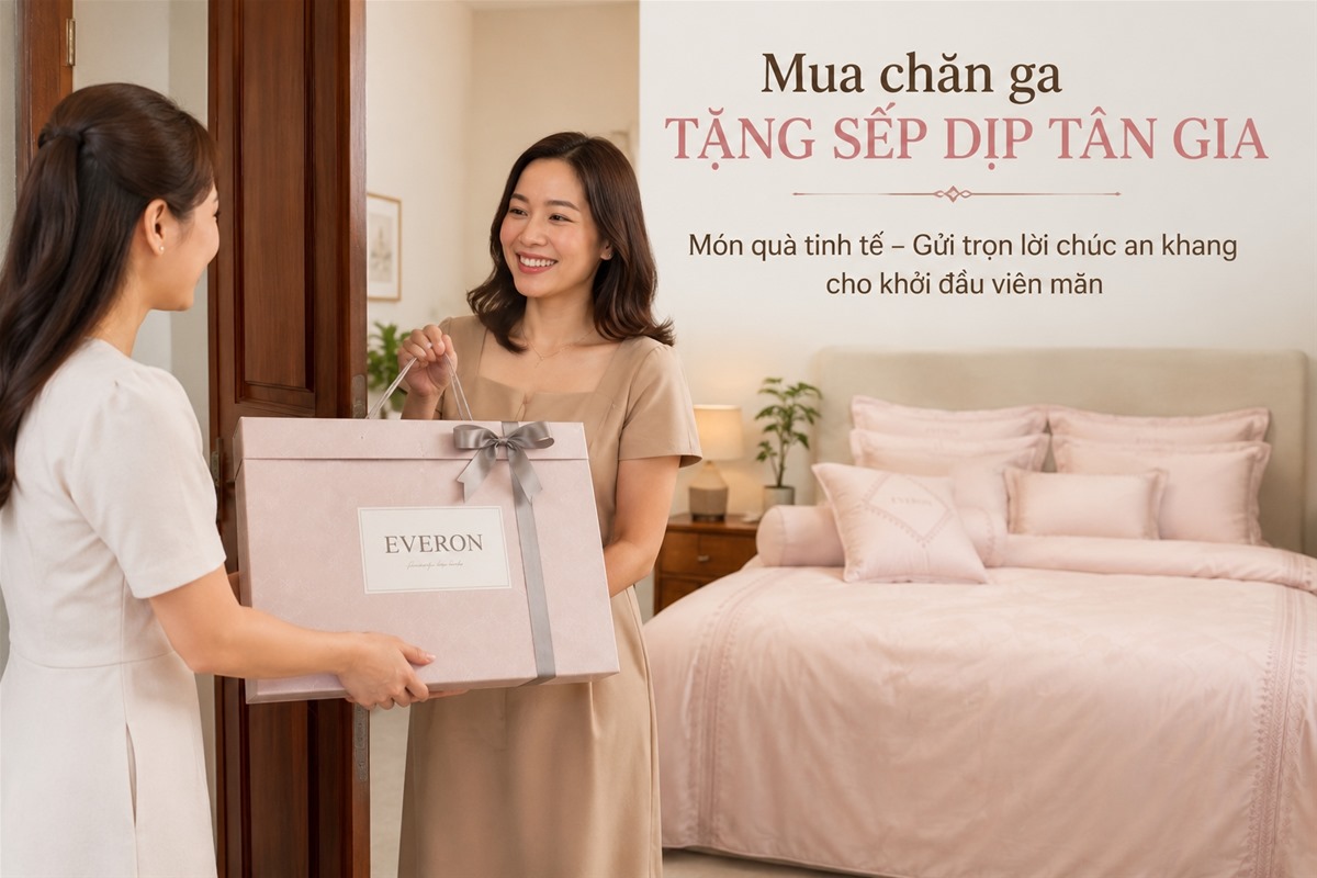 chăn ga tặng sếp dịp tân gia 