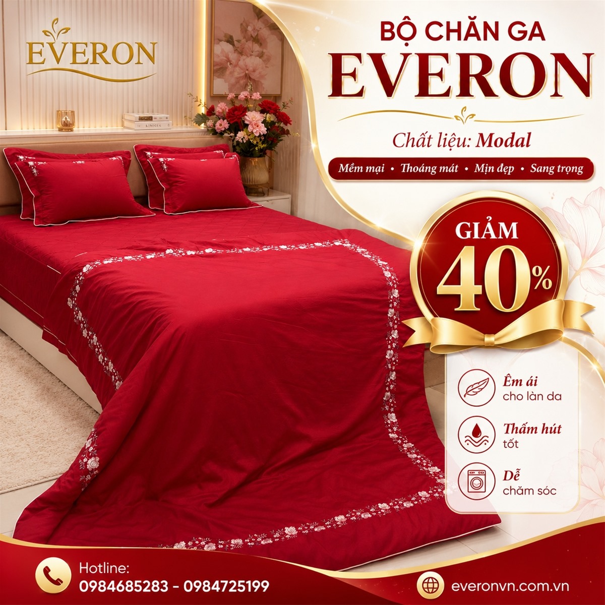 Bộ chăn ga gối Everon ESM-22019