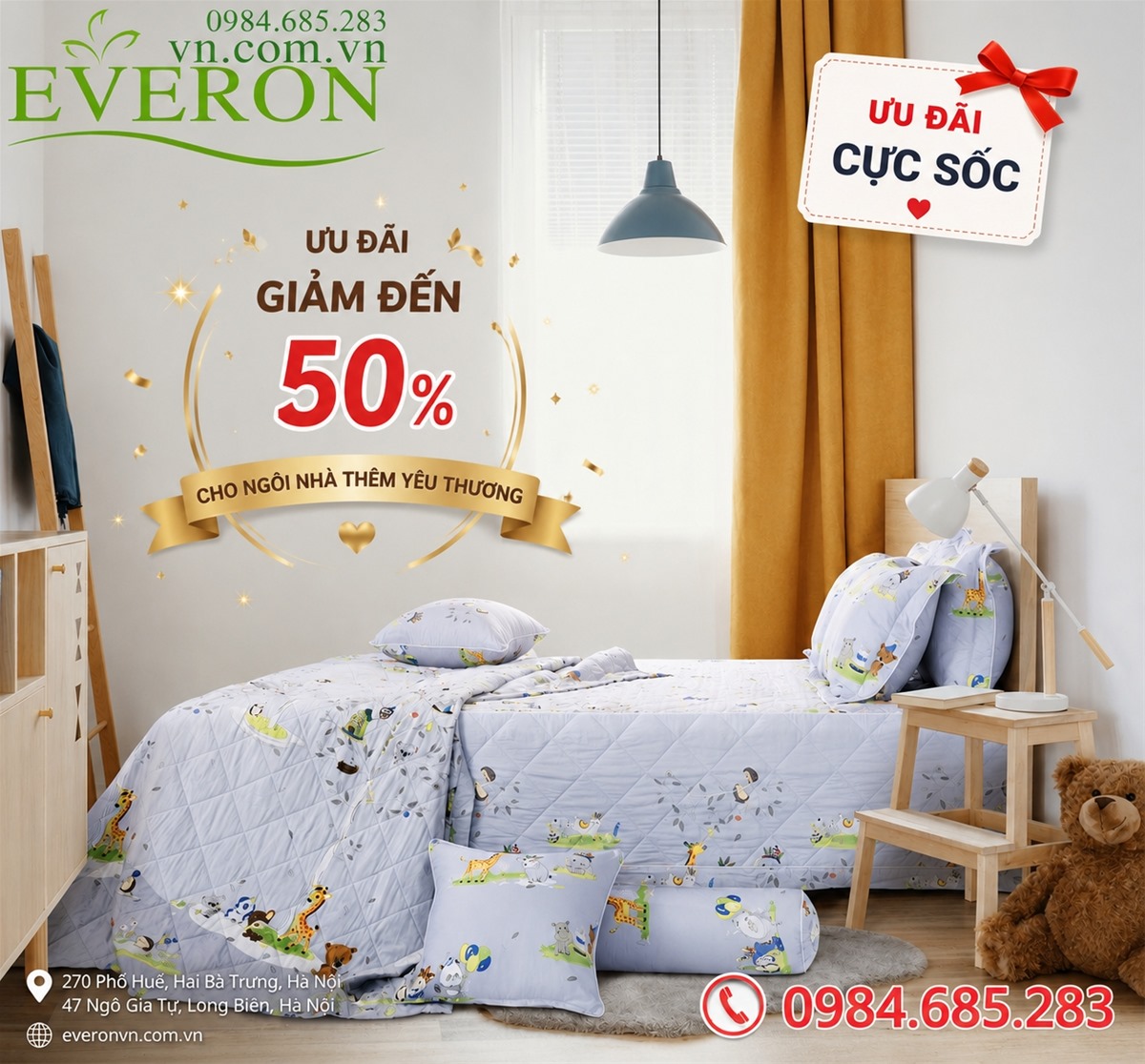 Bộ chăn ga gối Everon EPM-23068