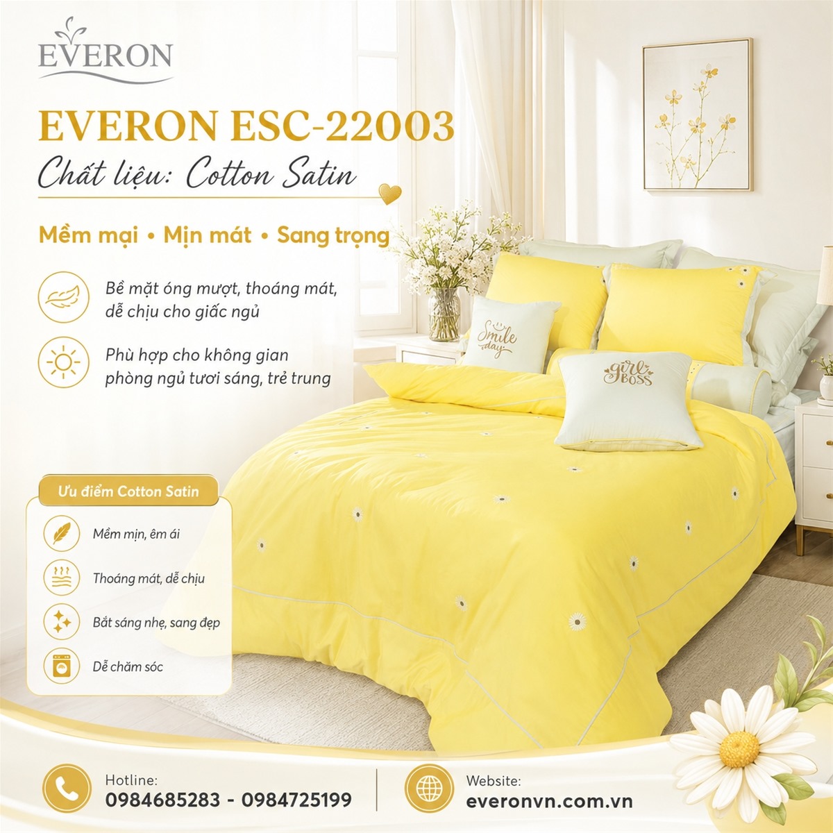 Bộ chăn ga gối Everon ESC-22003