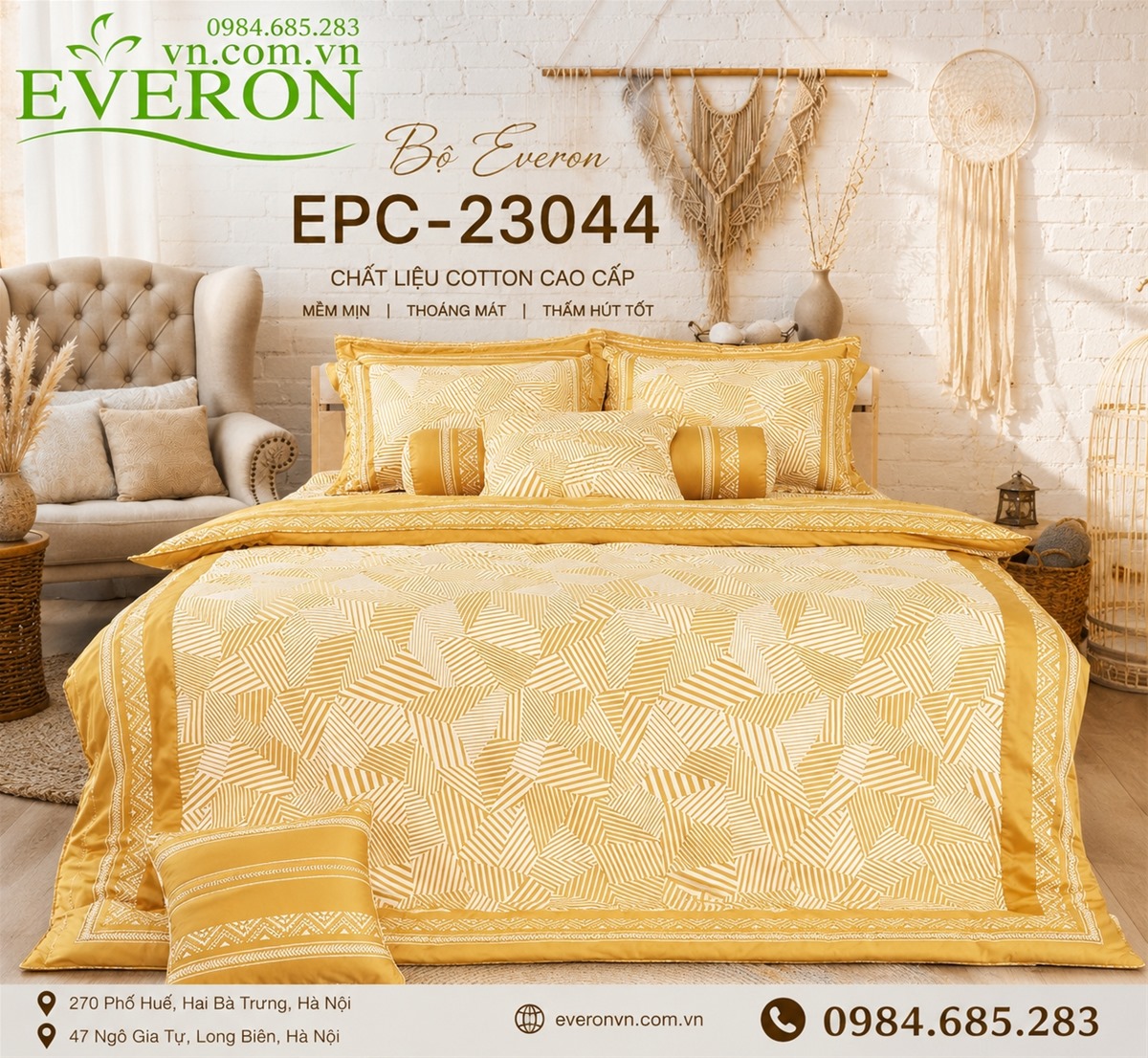 Bộ chăn ga gối Everon EPC-23044