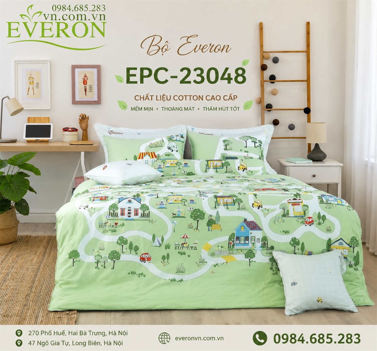 Bộ chăn ga gối Everon EPC-23048