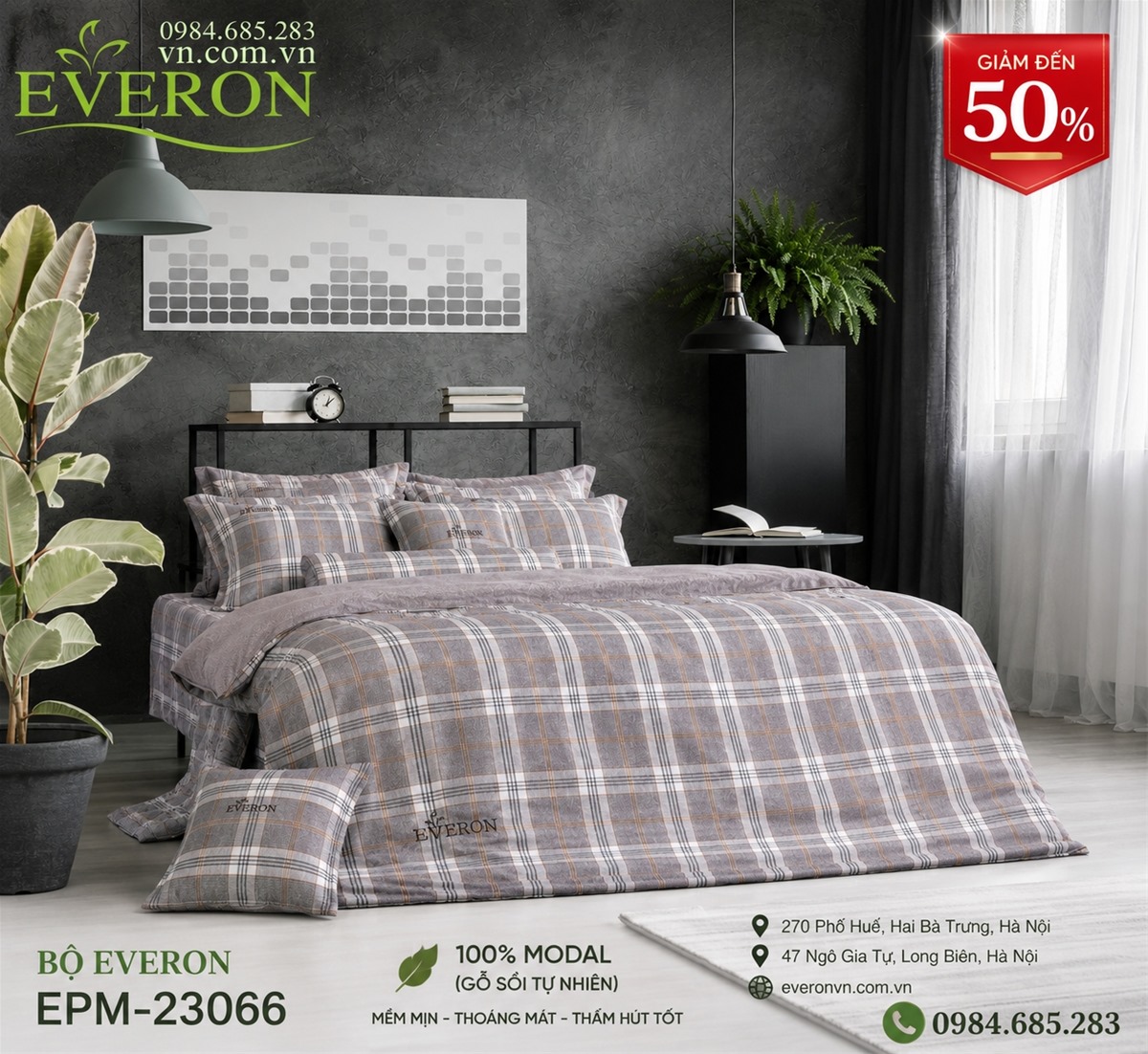 Bộ chăn ga gối Everon EPM-23066