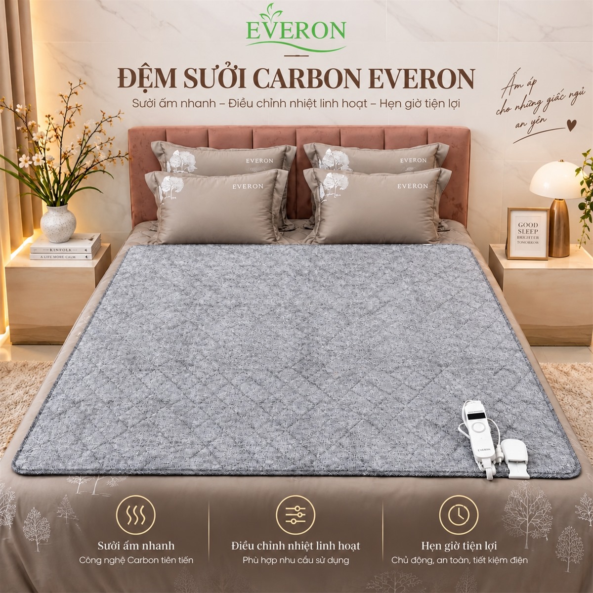 Đệm sưởi Carbon Everon