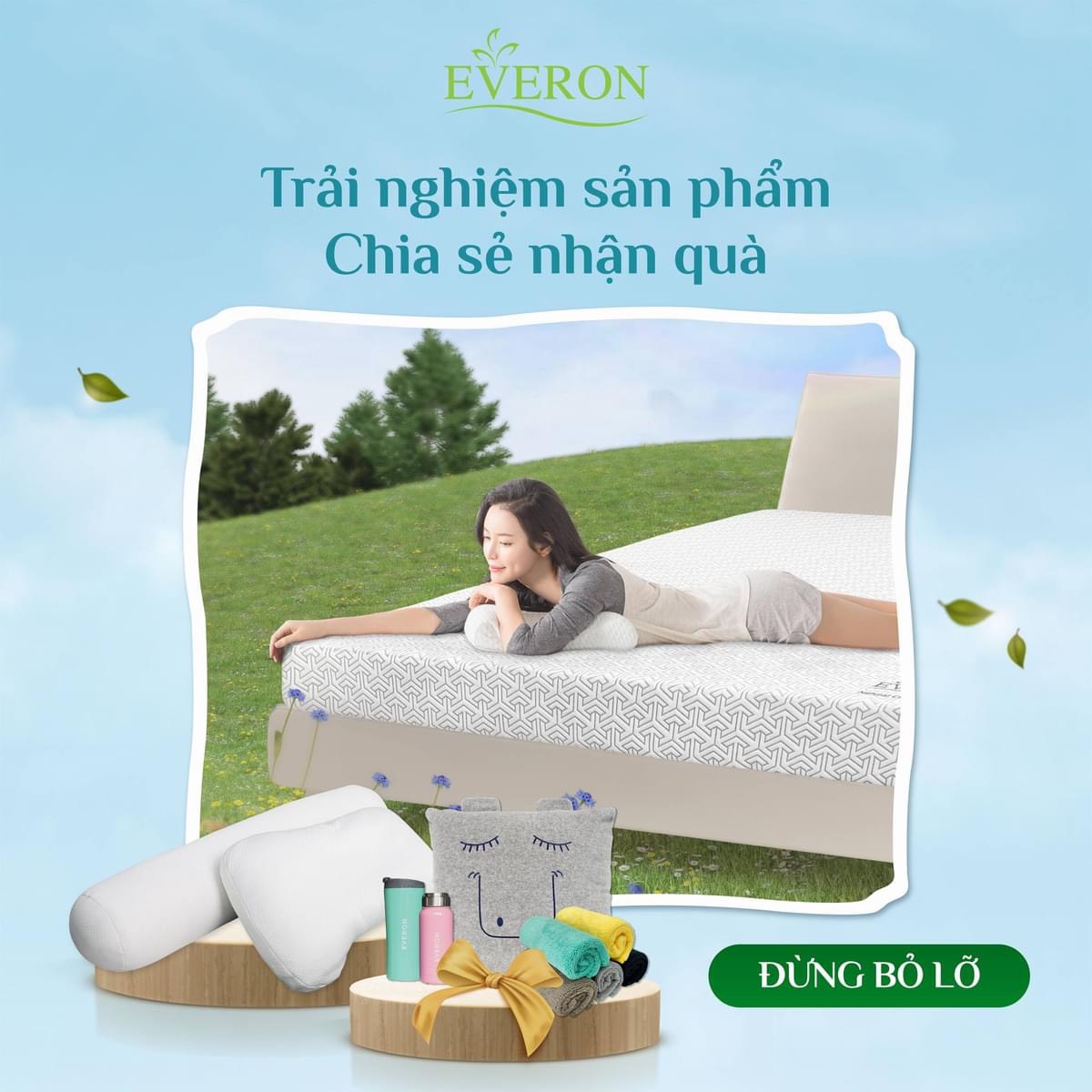 Đệm cao su  Everon Natural Charcoal Latex