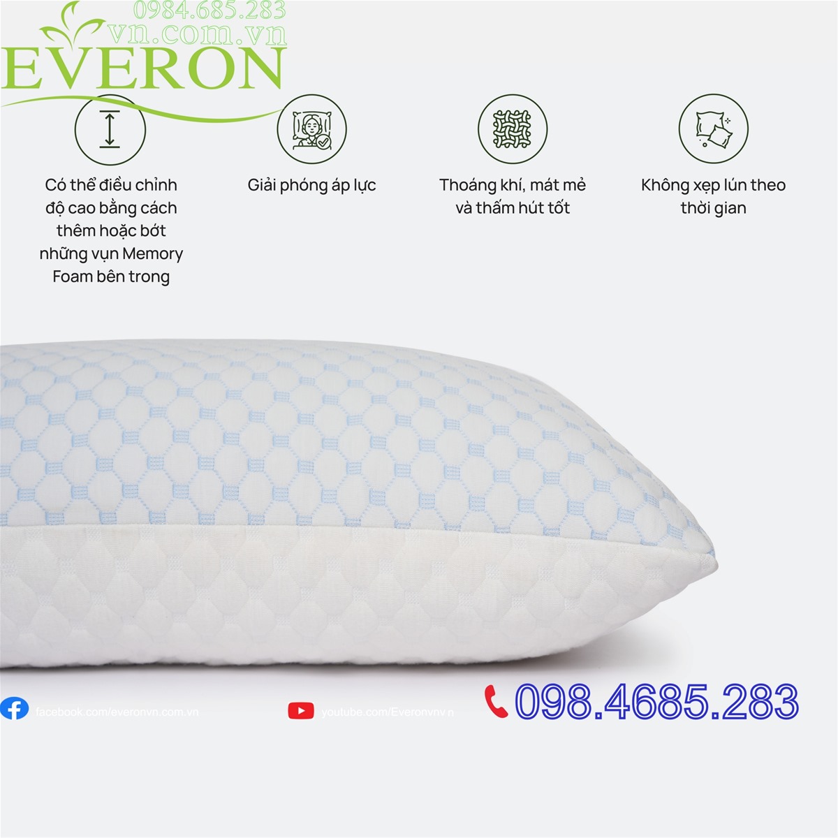 Ruột Gối Shredded Memory Foam Everon