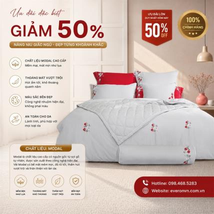 Bộ chăn ga gối Everon Esm-22013