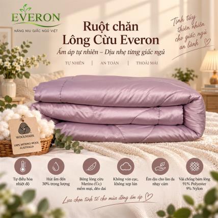 Ruột chăn lông cừu Everon