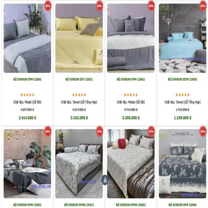 Có phải đại lý Everon nào cũng có các mẫu chăn ga Everon giảm giá?