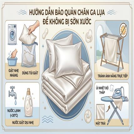 Hướng Dẫn Bảo Quản Chăn Ga Chất Liệu Lụa Để Không Bị Sờn Xước