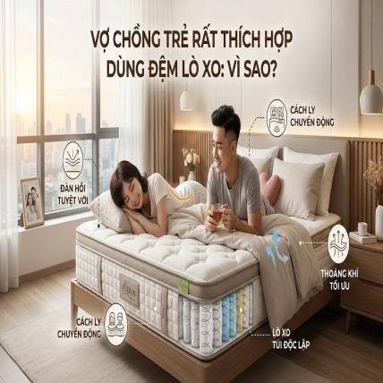 Vợ Chồng Trẻ Rất Thích Hợp Dùng Đệm Lò Xo: Vì Sao?