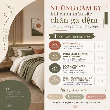 Những Cấm Kỵ Khi Chọn Màu Sắc Chăn Ga Đệm Trong Phong Thủy
