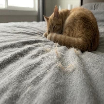 Bí Quyết Loại Bỏ Triệt Để Lông Chó Mèo Bám Trên Chăn Ga Đệm