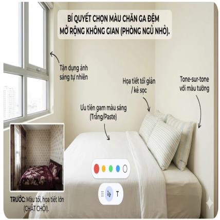 Cách Chọn Màu Chăn Ga Đệm Giúp Mở Rộng Không Gian Cho Phòng Ngủ Nhỏ