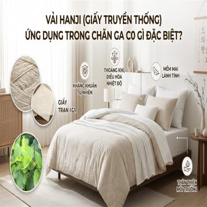 Vải Hanji (Giấy Truyền Thống) Ứng Dụng Trong Chăn Ga Có Gì Đặc Biệt?