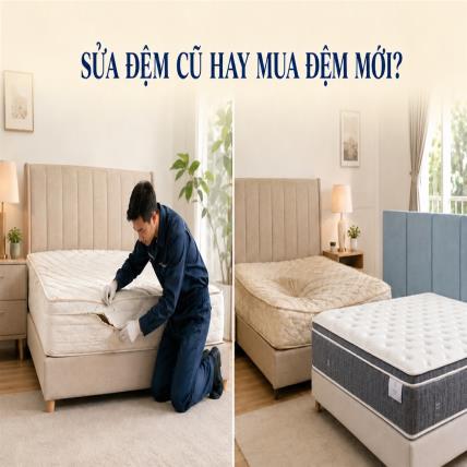 Khi nào nên sửa chữa đệm cũ và khi nào bắt buộc phải mua đệm mới?